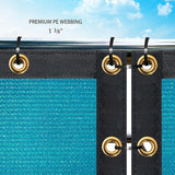 Houssity Turquoise 3' x 28' Balcony Deck Fence Privacy Screen Cover Panel Shade Cloth Fabric for Chain Link Fence Patio Pool Railing Walkway Porch Playground Dog Kennel Residence Commercial Use