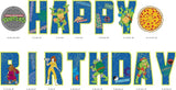 Teenage Mutant Ninja Turtles Happy Birthday Yard Signs with Metal Stakes, 16'' Letters