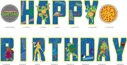 Teenage Mutant Ninja Turtles Happy Birthday Yard Signs with Metal Stakes, 16'' Letters