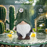 Etlemonde Solar Cactus Gnome Statue Garden Decor Light - Outdoor Decorative LED Flower, Suitable for Patio, Lawnand Garden Decorations, Gifts for Mom