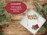 Game Night Christmas Ornament, Board Game Ornament Gift Idea, Stocking Stuffer Easily Personalized at Home - Arrives in Gift Box