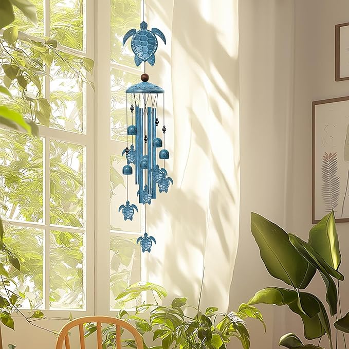 Windchimes Outdoors, 40" Sea Turtle Gifts for Women, Wind Chimes for Outside Home Yard Patio Decor, Turtle Gifts for Mom Grandma Sister, Unique Birthday Festival