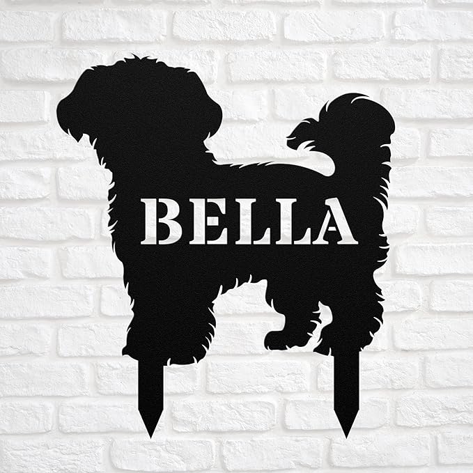 Personalized Maltipoo Yard Statue Stake,Custom Maltipoo Dog Outdoor Garden Art Decor,Memorial Remembrance Sculpture for Yard Garden Porch Lawn Grassland Park Farm Flowerpot Decor.