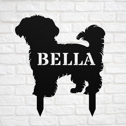 Personalized Maltipoo Yard Statue Stake,Custom Maltipoo Dog Outdoor Garden Art Decor,Memorial Remembrance Sculpture for Yard Garden Porch Lawn Grassland Park Farm Flowerpot Decor.