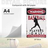 Baseball Wall Decor Sign Decorative Signs Chic Metal Signs for Boys Room Wall Decor Gift for Baseball Lovers (Color09)