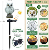 SmilingTown Solar Owl Garden Lights - Outdoor Owl Decorative Stake Light Waterproof for Yard Patio Pathway Lawn Ornaments Garden Decorations Gifts (2 Packs)