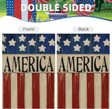 4th of July Garden Flag 12x18 Inch Double Sided, Patriotic American Flag Yard Decoration,Small Seasonal Outdoor Decorations for Summer Independence Day,250th Years America Anniversary Holiday Outside