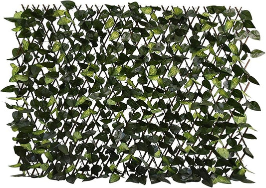 Expandable Fence Privacy Screen for Balcony Patio Outdoor,Decorative Faux Ivy Fencing Panel,Artificial Hedges (Single Sided Leaves)…