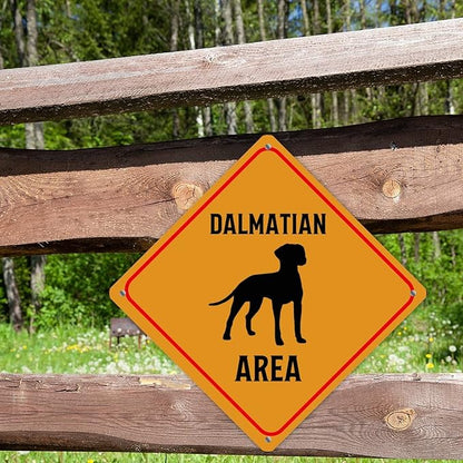 Dalmatian Crossing Xing Sign Beware of Dalmatian Dog Metal Sign Dalmatian Funny Warning Sign Crossing Zone Sign for Farm Yard Front Door Indoor Outdoor Street Sign 15x15in