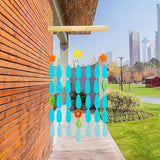 Solar Wind Chimes with Lights - Unique Glass Hanging Wind Chime for Outdoor Decor, Perfect for Garden, Patio, and Yard