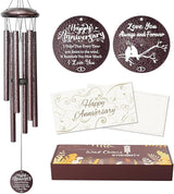 Anniversary Wind Chimes Gifts for him her,Romantic Anniversaries for Wife, Husband, Happy Anniversary Decorations