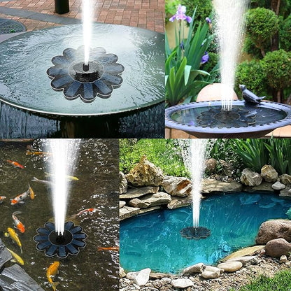 Solar Fountain for Bird Bath, Solar Water Fountain Pump for Bird Bath, Solar Bird Bath Fountains with 6 Nozzles for Gardens, Ponds, Pools, Indoors Outdoors