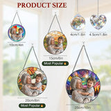 Personalized Grandma Stained Glass Windows Hanging, Family Picture Suncatcher Ornament, Custom Mothers Day Photo Gift from Grandkids, Birthday Grandparents Mom Gifts