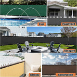 KANAGAWA 5ft x 50ft Privacy Screen Fence, 90% Blockage Heavy Duty 175 GSM Fencing Mesh Net Cover for Outdoor Wall Garden Yard Backyard 80 Cable Zip Ties Included Sand