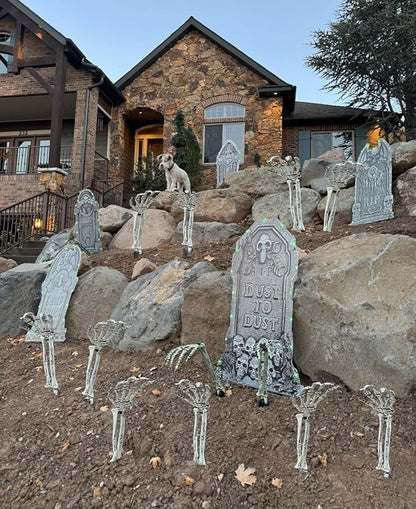 AISENO 6PC Realistic Skeleton Arm Stakes Halloween Decorations for Lawn Stakes Garden Groundbreaker Halloween Skeleton Decoration