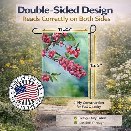 Caroline's Treasures Pennsylvania Mountain Laurels in Watercolor Garden Flag Mailbox Flag Decorative Yard Flag Banner Outside Patio Artwork Yard Flower Beds, Garden Size, Multicolor