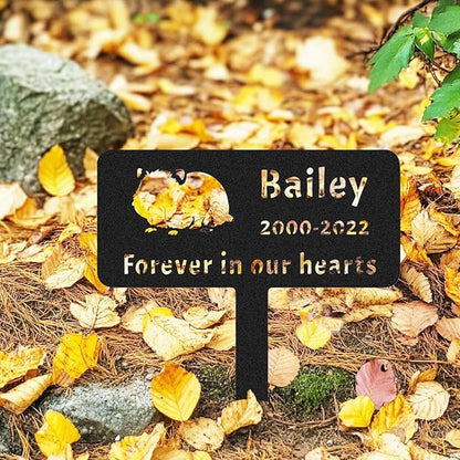 Personalized Pet Hamster Memorial Garden Stake Grave Marker, Custom Metal Hamster Memorial Grave Marker Stake Outdoor for Loss of Pet Remembrance Gifts Hamster Memorial Plaque Stake