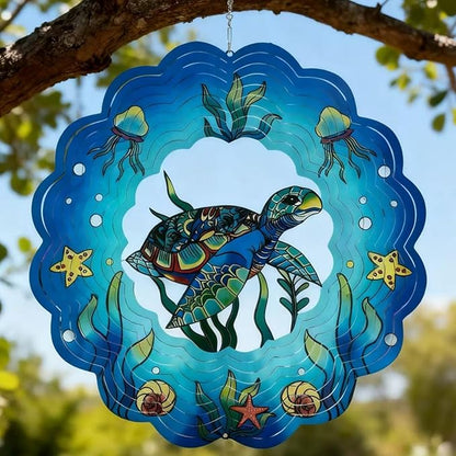 Colorful Wind Chimes Spinner Decorate Your Garden with This 12-inch Stainless Steel Wind Spinner Outdoor Clearance Metal 3D Hanging Decor Wind Sculptures for Lawn Yard Perfect Ornament Gift