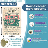 Life Is Like A Camera Cute Retro Art Tin Sign for Home Living Bedroom Room Kitchen 8x12 inch