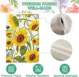 Baccessor Spring Summer Sunflower House Flag 28 x 40 Inch Double Sided Burlap Summer Yellow Flower Green Leaf Farmhouse Large Yard Flag Summer Holiday Seasonal Outdoor Outside Decoration