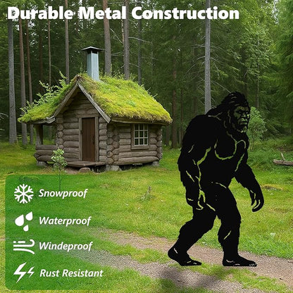 4ft Bigfoot Metal Outdoor Decor Big Foot Sasquatch Gifts for Men/Dad/Women, Chimpanzees Silhouette Statues for Yard Art, Garden, Patio, Backyard, Forests, Lawn Decorations(Classic Style)