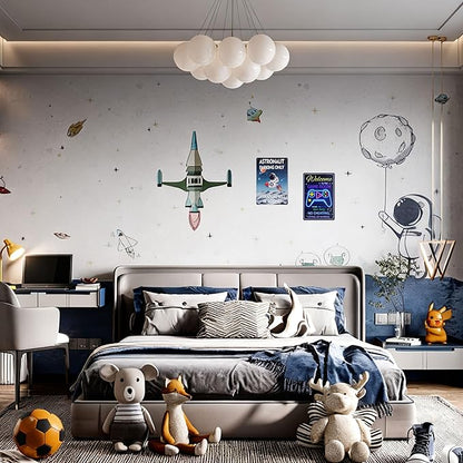 ASTRONAUT PARKING ONLY Poster Sign Decorative Signs Fun Metal Signs for Boys Space Themed Room Wall Decor Gifts for Teen Kids (Color10)