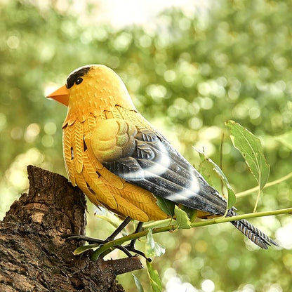 GUTE American Goldfinch Metal Garden Bird, Yard Sculpture Art - Large Realistic Standing Gold Finch Bird - Outdoor Fall, Winter, Spring, Summer Decoration - Decor - Perfect and Sympathy Gifts