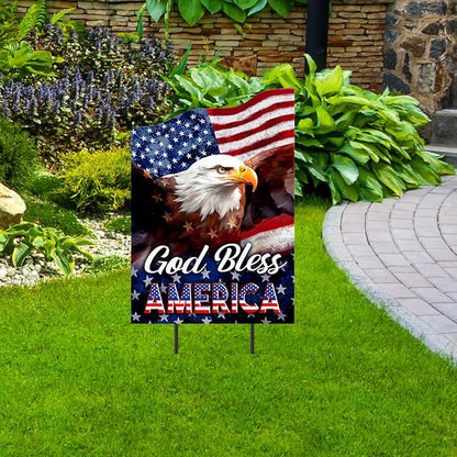 Briarwood Lane God Bless American Eagle Metal Art