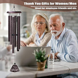 Thank You Gifts for Women/Coworkers/Men 32” Wind Chimes, Employee Teacher Staff Housekeeping Volunteer Appreciation Gifts, Appreciation Farewell Retirement Chaos Coordinator Gift for Coworkers
