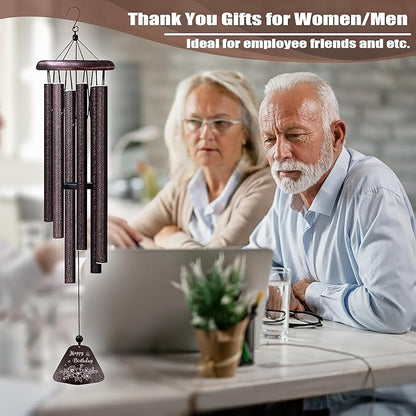 Thank You Gifts for Women/Coworkers/Men 32” Wind Chimes, Employee Teacher Staff Housekeeping Volunteer Appreciation Gifts, Appreciation Farewell Retirement Chaos Coordinator Gift for Coworkers