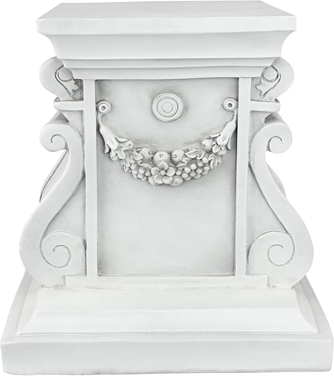 Design Toscano Jesus The Good Shepherd Religious Garden Statue (12 Inches Wide, 8 Inches Deep, 28 Inches High) and Classic Statuary Garden Plinth Base