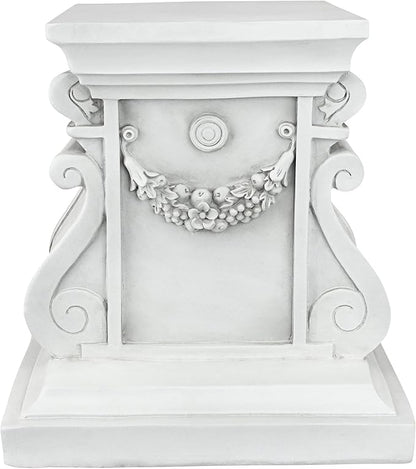 Design Toscano Jesus The Good Shepherd Religious Garden Statue (12 Inches Wide, 8 Inches Deep, 28 Inches High) and Classic Statuary Garden Plinth Base
