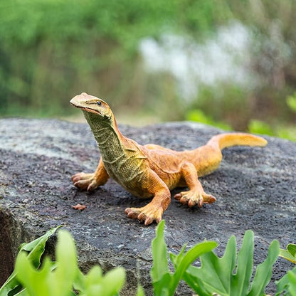 Outdoor Resin Lizard Garden Statue, Brown, 23.23 x 11 x 10.24 inches Large Outdoor Resin Reptile Models Tropical Lizard Yard Art