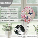 4Pack 8inch Sublimation Wind Spinner Blanks 3D Aluminum Metal Wind Sculpture Kinetic Spinners for Yard and Garden Indoor Art Ornaments Hanging Decoration (Pointy Oval)