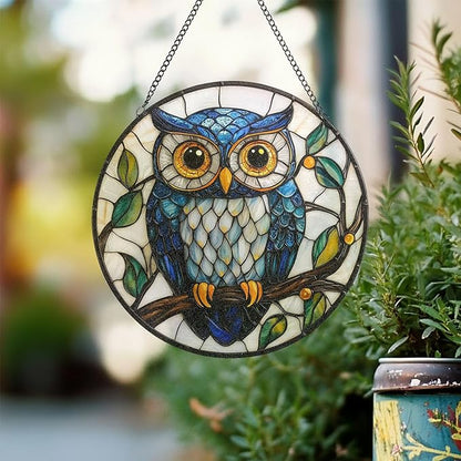 Stained Glass Window Hanging,suncatcher Stained Glass kit,Stained Glass Ornament, Garden suncatchers for Windows Hanging,Window Decor or Indoor,Gifts for Women, Lovers, Couple, Friends