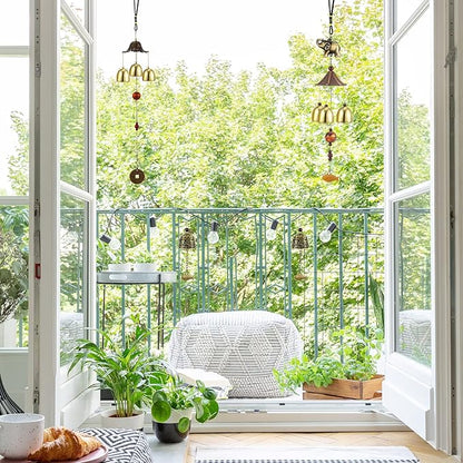 3 Pieces Feng Shui Wind Bell Wind Chimes Chinese Metal Bell Vintage Dragon Fish and Elephant Feng Shui Hanging Chime for Good Luck, Safe, Home Garden Patio Hanging Decoration