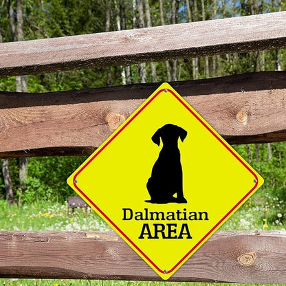Dalmatian Crossing Xing Sign Beware of Dalmatian Dog Metal Sign Dalmatian Funny Warning Sign Crossing Zone Sign for Farm Yard Front Door Indoor Outdoor Street Sign 15x15in