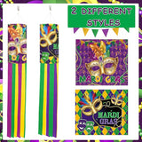 NOVWANG 2 Pieces Mardi Gras Wind Sock, 40 Inch Wind Socks Mardi Gras Outdoor Decorations Purple Green Yellow Holiday Windsock Flags for Yard Garden Home Party Hanging Decor