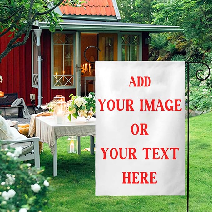 Custom Garden Flags for Outside Personalized Flag Customizable with Picture Make your Own Banner Customized Yard Decor 12x18 Double Sided Small