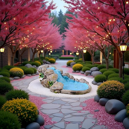 Blue DIY Miniature Mini Water Pool Fairy Garden Lawn Ornament for Mountain Dollhouse Fairy Garden Accessories,Decor Craft Outdoor Statues European Village Character and Manor Style,Outdoor Statues