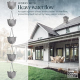 Rain Chains Direct - Pineapple Rain Chain - 8.5 FT - Milled Aluminum in Gray - Premium Rain Chains for Gutters