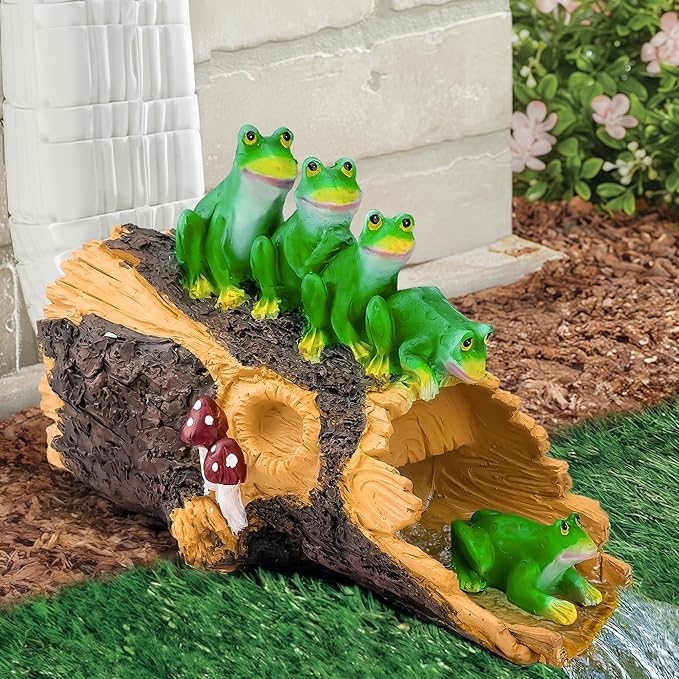 Funny Frog Gutter Downspout Extender Statue, Garden Animal Decor Gutter Extension, Splash Block, Eco-Friendly Resin, Outdoor Decor Sculpture, Gutter Diverter Rain Perfect for 3"x4" Downspout
