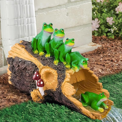 Funny Frog Gutter Downspout Extender Statue, Garden Animal Decor Gutter Extension, Splash Block, Eco-Friendly Resin, Outdoor Decor Sculpture, Gutter Diverter Rain Perfect for 3"x4" Downspout