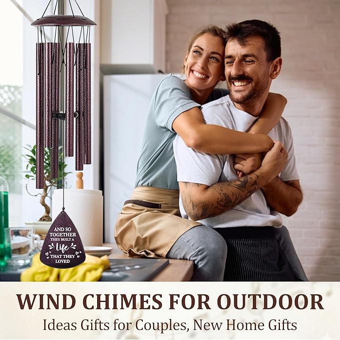 Wedding Gifts for Couples 2026, 33.5 Inch Wind Chimes Wedding Shower Gift, Bridal Shower Gift, Newly Wed Gifts for the Couple Mr and Mrs, Gifts for Newlyweds Couple First Home Together