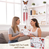 Butterfly Wind Chimes for Outside - Metal Windchimes Outdoors Patio Garden Yard Backyard Indoor Balcony Porch Hanging Decor Butterfies Birthday Gifts for Women Mom Grandma Wife Friends