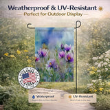 Caroline's Treasures South Dakota Pasque Flowers in Watercolor Garden Flag Mailbox Flag Decorative Yard Flag Banner Outside Patio Artwork Yard Flower Beds, Garden Size, Multicolor