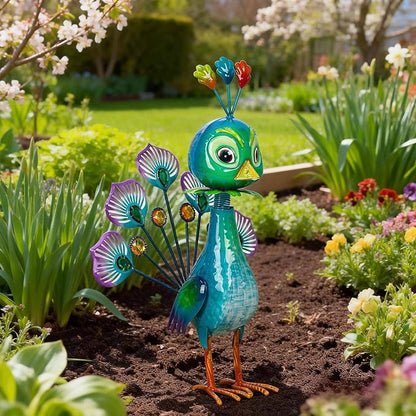 Natelf Metal Statue Peacock Sculpture for Outdoor Garden, Yard, Patio, Lawn & Indoor Home Decor, Peacocks Statues Gift for Women, Mom, Grandma on Mother's Day & Birthdays.