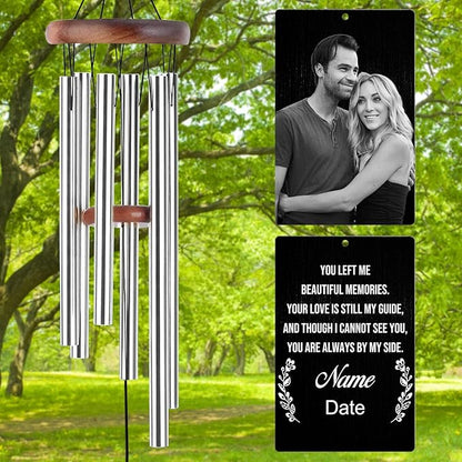 Personalized Wind Chimes Memorial Engraved Gift,Custom Sympathy Wind Chime for Loss of Loved One,Customized Mother Father Dog Pet Family Remembrance Bereavement Gifts