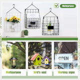 XDW-GIFTS 4-Pack 25.5 Inch Hanging Chain with Hooks for Hanging Bird Feeders, Birdbaths, Planters, Lanterns, Wind Chimes, Baskets, Billboards, Decorative Ornaments, Outdoor Indoor Use (Black)