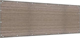 Elegant Privacy Screen for Backyard Fence, Pool, Deck, Patio, Balcony and Outdoor Paneling - Include Zip Ties (4 x 26 FT, Walnut)